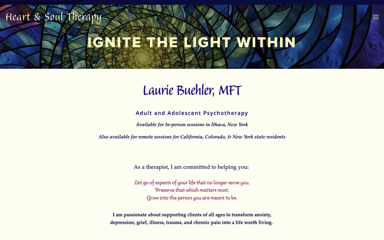 Laurie Buehler, MFT before