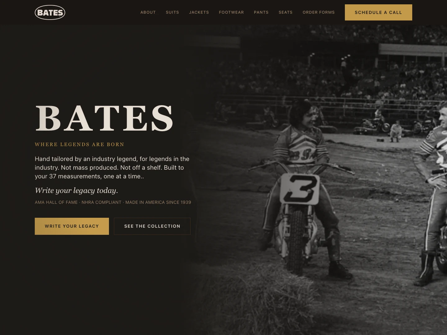 Bates Leathers website