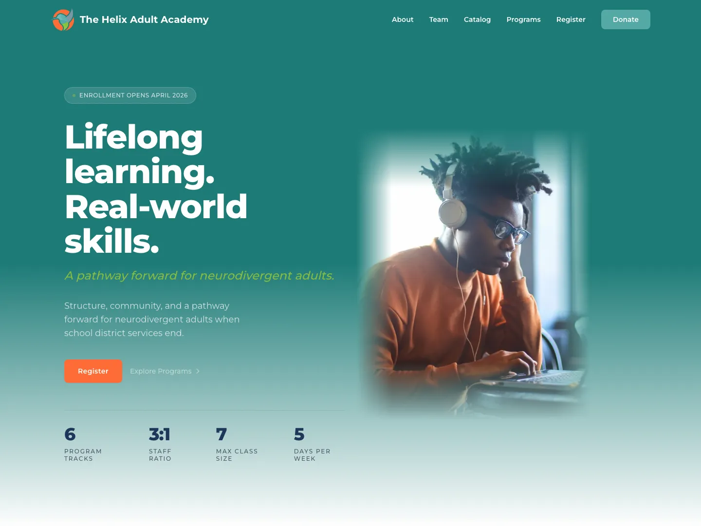 The Helix Adult Academy - Education website by TheGoodSite.co