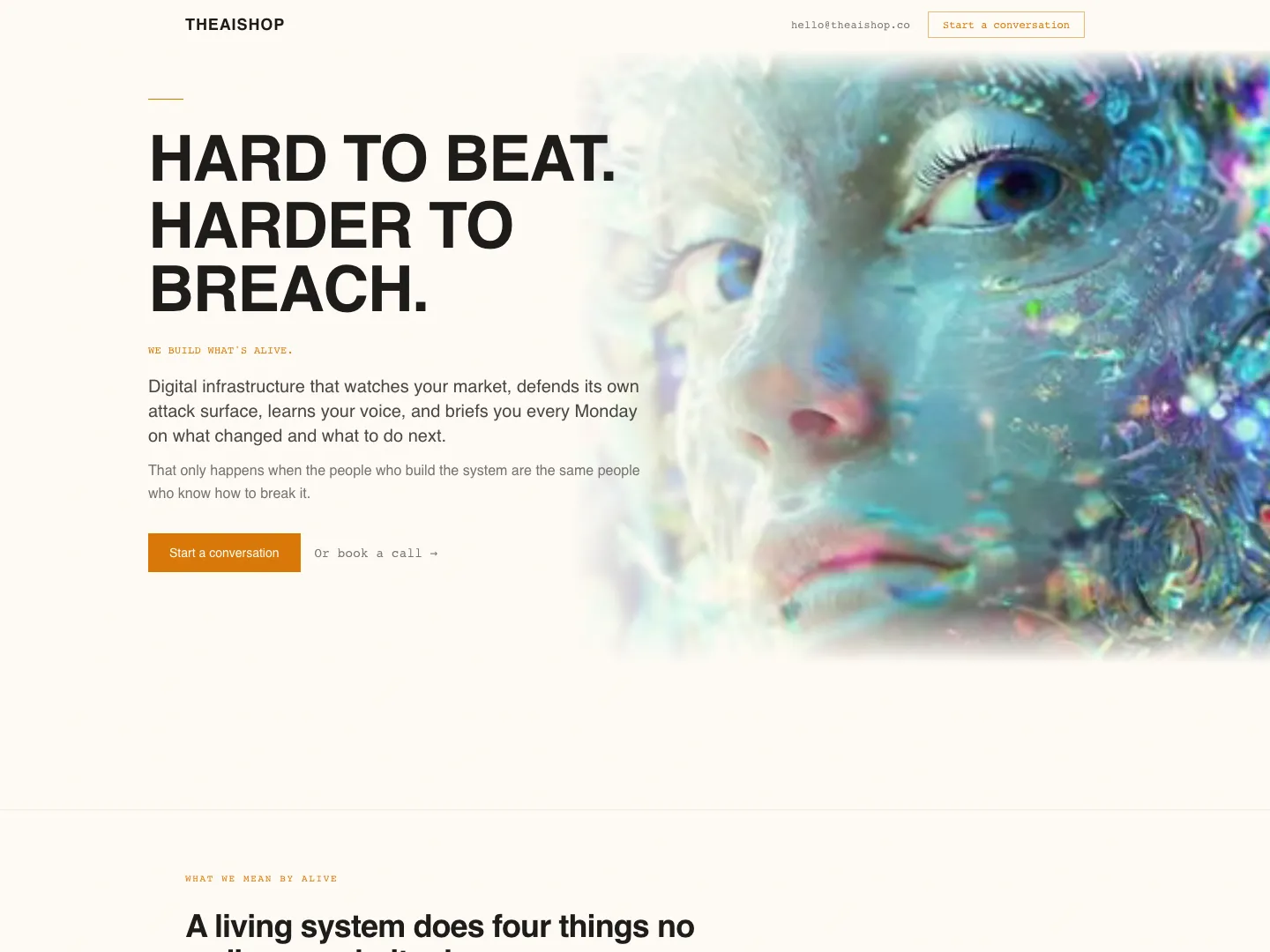 TheAIShop website screenshot - built by TheGoodSite.co